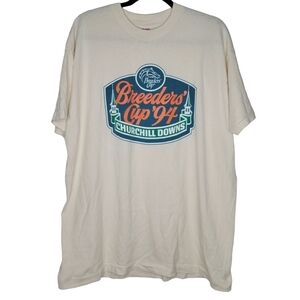 VINTAGE 90s Churchill Downs Horse Racing T-Shirt Size XL Breeders Cup 1994 USA